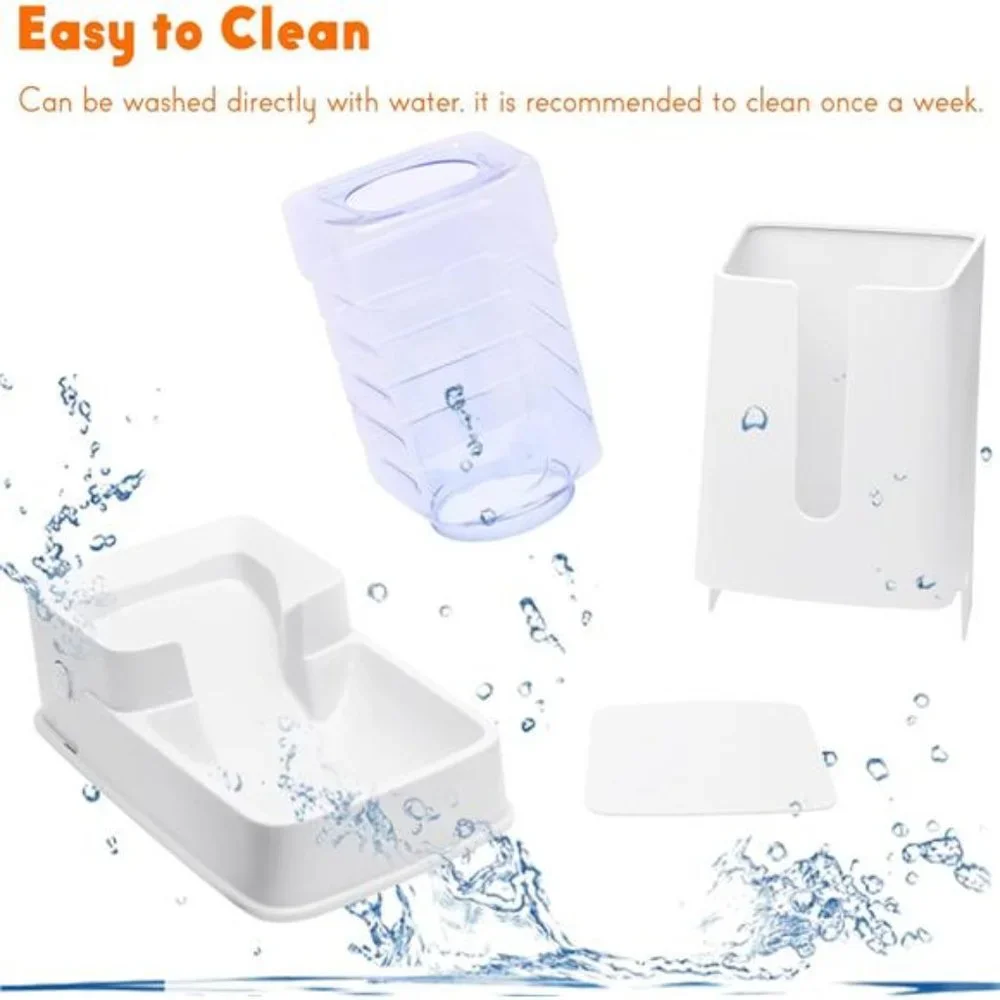 Automatic Cat Feeder and Water Dispenser in Set 2Packs 1 Gallon for Small Medium